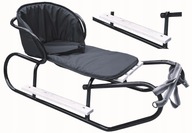 Sanki basic z oparciem + gruby materac z pasami + podnóżki