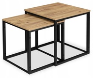 STOLIK KAWOWY ŁAWA STÓŁ ZESTAW STOLIKÓW 2w1 LOFT INDUSTRIAL Do SALONU craft