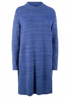 16896 SUKIENKA DZIANINOWA NIEBIESKA chaber ZE SREBRNĄ NITKĄ OVERSIZE 40/42