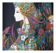 Obraz Akwarela Gwasz Paź Królowej