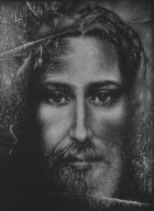 Jezus Chrystus Obraz ręcznie rzeźbiony... Grawer Staloryt