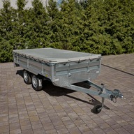 Przyczepka Samochodowa z Plandeką Płaską ZASŁAW 300x150 2 osie Platforma