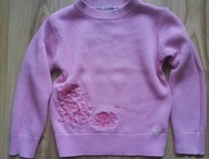 H&M - różowy sweterek dziewczęcy 110 116