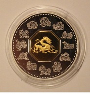 LUNAR - ROK SMOKA 15 $ DOLARÓW 2000 KANADA - 1 OZ - 1 UNCJA CZYSTEGO SREBRA