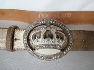 RIVER ISLAND ozdobny skórzany pasek obw. 93-105 cm