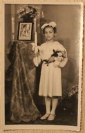 1 I KOMUNIA ŚWIĘTA - DZIEWCZYNKA - CIEKAWA, CZYSTA, STARA, ZDJĘCIE