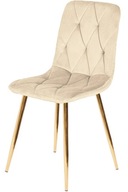 Nowoczesne krzesło BORGO VELVET BEIGE GOLD – Styl i komfort w jednym!