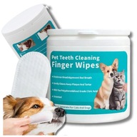 Chusteczki na palec do zębów dla psa kota - 50 sztuk - czyszczenie zębów