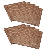 DEKORACYJNY PANEL ŚCIENNY 3D - brązowo/złote - 10SZT.