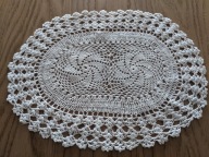 Serwetka bieżnik szydełkowy serweta misterne rękodzieło cacko 36x26