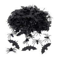 Plastikowe Pająki 120 Szt. Mini Dekoracje na Imprezę Halloween Czarne