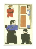 Pocztówka - Bart van der Leck, Żebracy ...