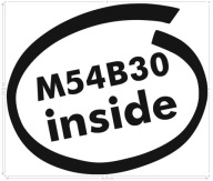 Naklejka wlepka M54B30 inside 16cm BMW 3.0