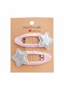 Spinki dla niemowląt dziewczynek gwiazdki 2 szt. handmade