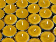 ŚWIECE TEALIGHT PODGRZEWACZE Z WOSKU PSZCZELEGO 100% NATURALNE EKO 50 SZT