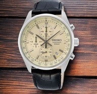 Pasek do zegarka Seiko SSB383P1 czarny 22 mm zapięcie motylkowe