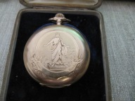 -Duży Sliczny Zloty Kieszonkowy Zegarek XIXw