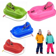 PLASTIKOWE SANKI ŚLIZG DLA DZIECI Z OPARCIEM I PASKIEM BEZPIECZEŃSTWA
