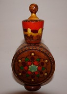 Drewniany flakonik na perfumy, perfumetka drewniana Bułgaria