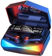 Słuchawki Bezprzewodowe Bluetooth Gaming RGB LED Powerbank Douszne