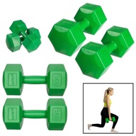 HANTLE BITUMICZNE STAŁE DO ĆWICZEŃ W DOMU SIŁOWNIA FITNESS DRFIT 2x5 KG