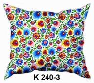 Poszewka z kory 40x40 jasiek z bawełny gofrowanej K 240-3 łowicz biały