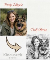 Obraz Realistyczny Szkic OŁÓWKIEM z Twojego zdjęcia A4 + Ramka Gratis