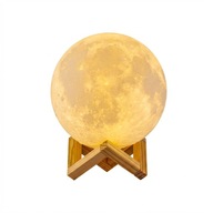 LAMPKA NOCNA BIURKOWA 3D KSIĘŻYC SYPIALNIA SALON 50CM MOONLIGHT RGB + PILOT