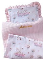 KOCYK pościel DO WÓZKA 50x75cm wafel HAFT imię METRYCZKA+PODUSZKA wyprawka