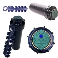 ZRASZACZ OGRODOWY WYNURZALNY ROTACYJNY GUMOWA OSŁONA PLUS DYSZE 7,6-15,2M