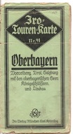 MAPA TURYSTYCZNA -OBERBAYERN NORD TIROL SALZBURG UND ANGRENZENDEN GEBIETEN