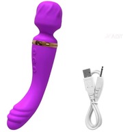 WIBRATOR DAMSKI DWUSTRONNY MASAŻER ŁECHTACZKI WIBRATOR DO WAGINY ŁECHTACZKI