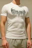 Biała koszulka kompresyjna męska treningowa siłownia M slim fit sportowa