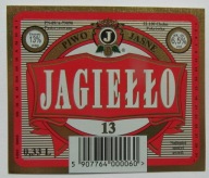 ETYKIETA PIWO JASNE JAGIEŁŁO 13 BROWAR CHEŁM POKRÓWKA