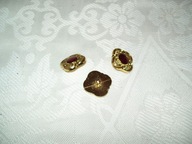 GUZIKI METALOWE POZŁACANE Z OCZKIEM VINTAGE-3 SZT.