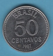 (1BZ37) Brazylia 50 centavo, 1987
