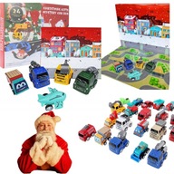 KALENDARZ ADWENTOWY DLA DZIECI NA BOŻE NARODZENIE ADWENT 24 SAMOCHODY AUTKA