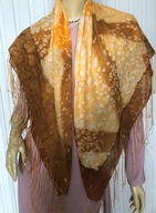 hand made chustka,apaszka z frędzlami 95x105