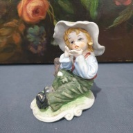 Figurka chlopieca – angielska porcelana biskwit, vintage