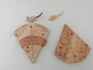 DREWNIANE RUSTYKALNE DESKI DO SERWOWANIA I KROJENIA SERA MYSZKI VINTAGE