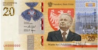 20 zł Lech Kaczyński Warto być Polakiem Banknot