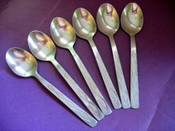 GERLACH Łyżki Obiadowe do ZUPY wz KARO - ROMBY jak KONWALIA kpl 6 sztuk !!!