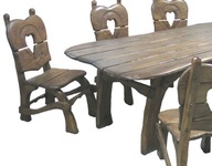 Meble na taras ogrodowe, krzesła i stół. Meble drewniane Solidne mocne.