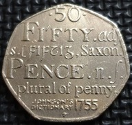 *WIELKA BRYTANIA [0174] *50 PENCE 2005 FIFTY Pence 250th Anniversary of...