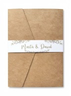 Zaproszenia ślubne rustykalne kraft personalizowane kopertowe 10szt.