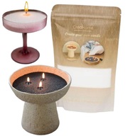 Wosk Piasek Zapachowy +25 Knotów do Robienia Świec Świeca Sypana WHITE