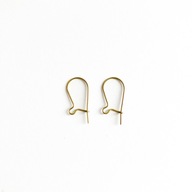 Bigle zamknięte TYTANOWE, idealne dla alergików 17×8,3mm, anodyzowane złoty