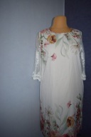 Emery Rose Piękna sukienka koktajlowa nowa tiulowe rękawy_42/44