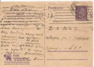 UKRAINA -TRZECIA RZESZA -postkarte -obieg 1943 rok -j.ukraiński