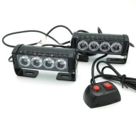 LAMPY LED OSTRZEGAWCZE STROBOSKOP LAWETA TIR 4 LED